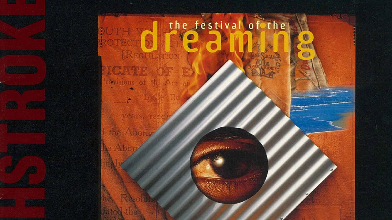 Festival of the Dreaming Sydney Olympic Arts Festival poster artwork with an eye motif