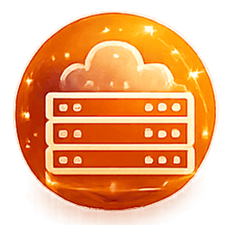 Cloud and server icon representing website hosting