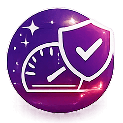 Speedometer and shield icon representing system monitoring and security